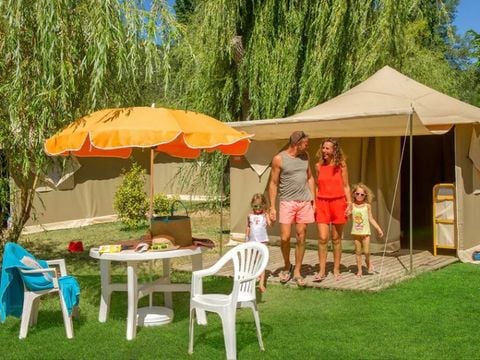 TENTE TOILE ET BOIS 4 personnes - ECO 2ch 4P sans sanitaires