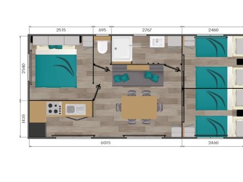 MOBILHOME 6 personnes - Mobil-Home premium 3 Chambres 6 personnes