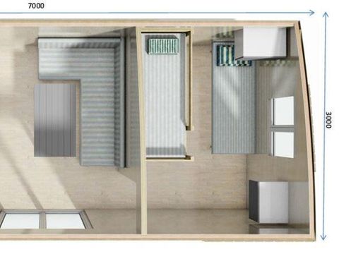 MOBILE HOME 4 people - ELITE TOILE ET BOIS, Without sanitary facilities