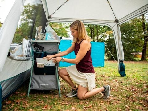 TENTE 6 personnes - Prêt à Camper Tribu 3 chambres + Frigo