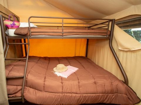 TENTE TOILE ET BOIS 7 personnes - Lodge Kenya Premium + bain nordique