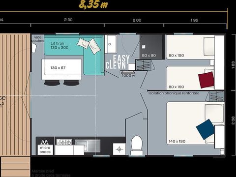 MOBILE HOME 4 people - Comfort 24m² 2 bedrooms