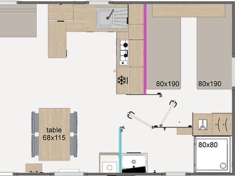 MOBILE HOME 4 people - Comfort - 2 bedrooms