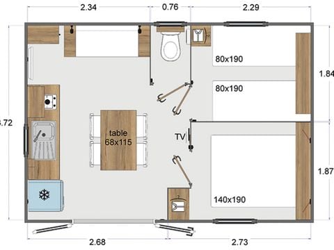 MOBILE HOME 4 people - Hut