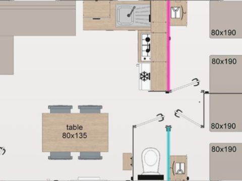 MOBILE HOME 6 people - Premium - 3 bedrooms