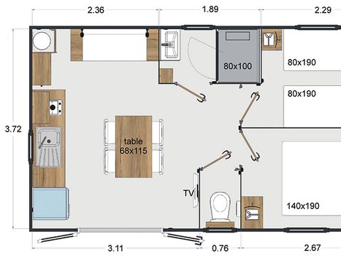 MOBILE HOME 4 people - Night hut