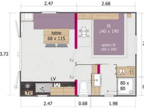 MOBILE HOME 2 people - 1 double bedroom