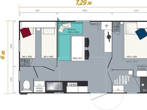 MOBILE HOME 7 people - Classic 4/7 seater,