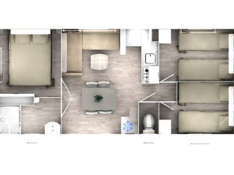 MOBILE HOME 6 people - PREMIUM 3 bedrooms