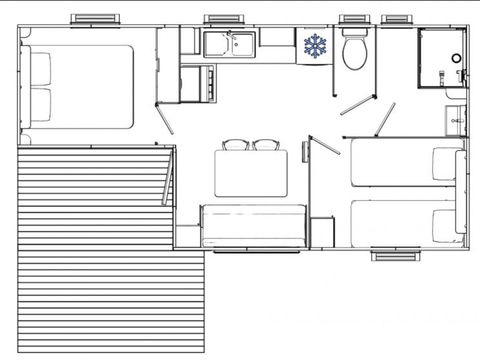 MOBILE HOME 4 people - FAMILY PREMIUM 28m