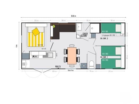 MOBILHOME 4 personnes - Mobil home Ciela Confort - 2 chambres