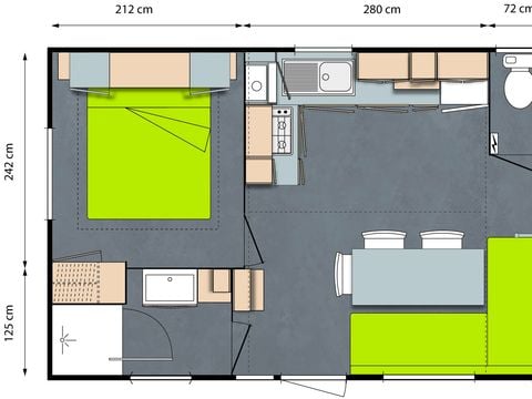 MOBILHOME 6 personnes - Mobil home Ciela Confort - 3 chambres