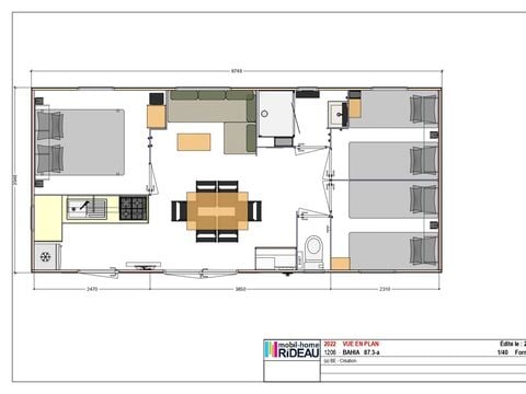 MOBILHOME 6 personnes - Mobil home Ciela Privilège - 3 chambres - barbecue