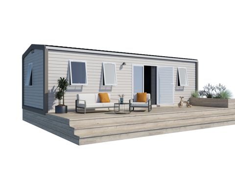 MOBILE HOME 6 people - Premium 32m² (3 bedrooms) + Covered terrace + TV + Air conditioning