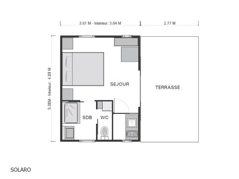 CHALET 3 people - Cabane Jacuzzi 2 people