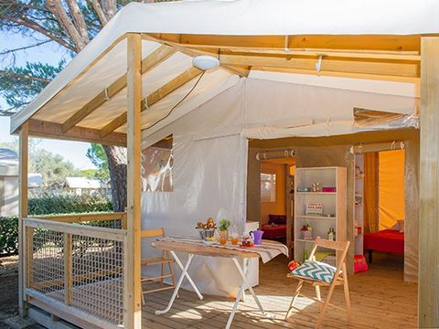 TENTE TOILE ET BOIS 5 personnes - Tente Eco Lodge | 2 Ch. | 4/5 Pers. | Sans SDB