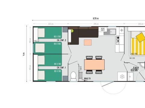 MOBILE HOME 6 people - Mobile home Family range PREMIUM