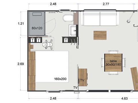 MOBILHOME 4 personnes - MH GAMME PREMIUM SPA