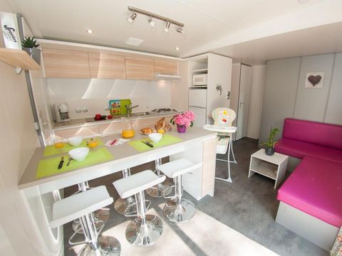 MOBILHOME 8 personnes - CONFORT Mobil home 3ch. ECUMES (2016) 31m² + Terrasse semi couverte