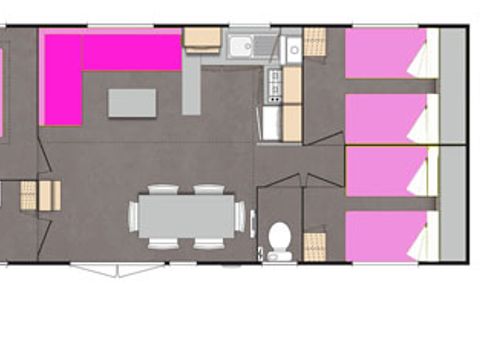 MOBILHOME 6 personnes - 3 chambres CONFORT PLUS