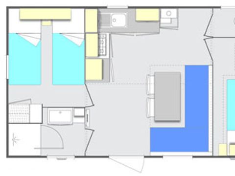 MOBILHOME 4 personnes - 2 chambres CONFORT