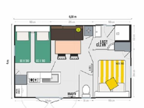 MOBILE HOME 4 people - 2-bedroom mobile home Riviera with covered terrace