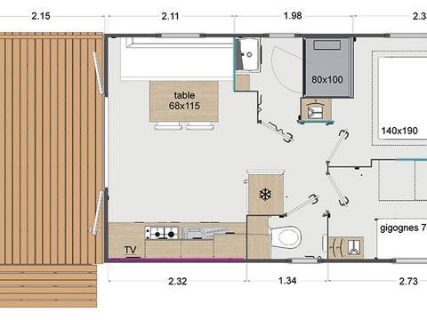 MOBILHOME 4 personnes - Savana Lodge