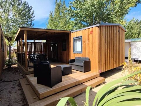 MOBILHOME 4 personnes - Cabane Premium 3 Pièces 4 Personnes Climatisée+ TV