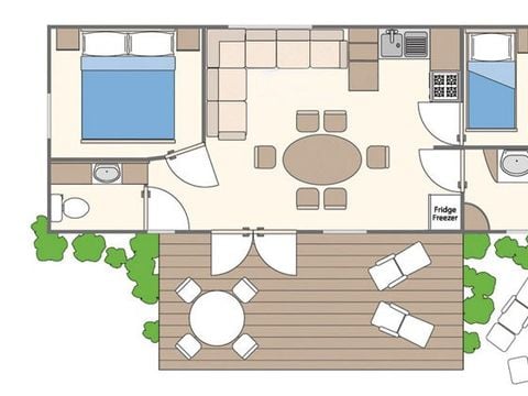 MOBILHOME 6 personnes - Mobil-home | Classic | 3 Ch. | 6 Pers. | Terrasse surélevée