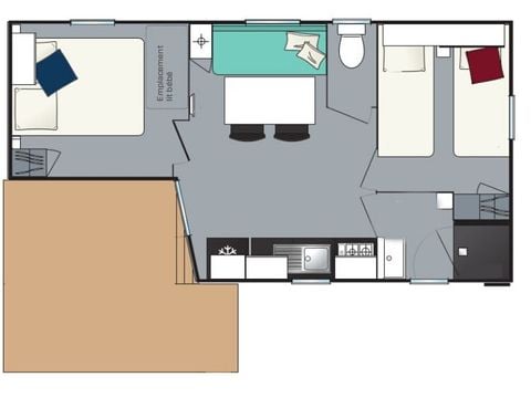 MOBILE HOME 5 people - Evasion 5 persons 2 bedrooms 23m², 2 bathrooms