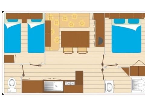 MOBILHOME 4 personnes - Cocoon 2 chambres 26m²