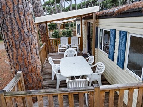 MOBILHOME 8 personnes - Classic | 3 Ch. | 6/8 Pers. | Terrasse surélevée