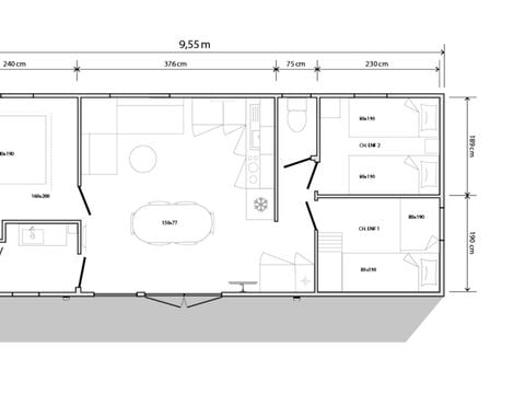 MOBILE HOME 6 people - PREMIUM "TERRE et FORET" - 35m² - 3 bedrooms - covered terrace 23M²-New in 2024