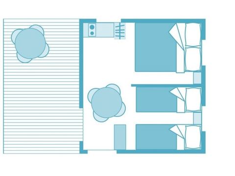 BUNGALOW TOILÉ 4 personnes - Bungalow toilé | 2 Ch. | 4 Pers. | Sans SDB