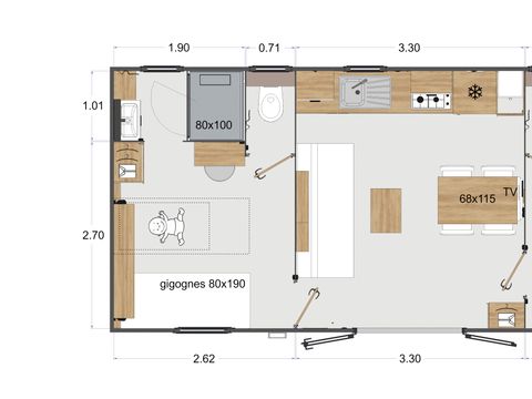 MOBILHOME 4 personnes - MH2 STANDING