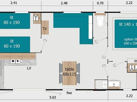 MOBILHOME 2 personnes - PROVENCE - 2 chambres