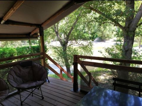 CANVAS AND WOOD TENT 5 people - Lodge on stilts Comfort+ 46m² (without sanitary facilities)