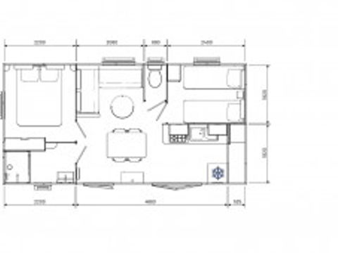 MOBILHOME 6 personnes - Trigano 2 Chambres Climatisé 4/6 pers