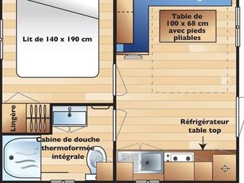 MOBILHOME 2 personnes - Mobil-home Eco 1ch 2 personnes