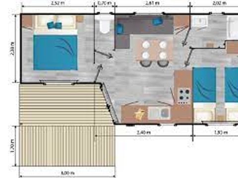 MOBILE HOME 4 people - MH Comfort Beach 2bed 4 pers