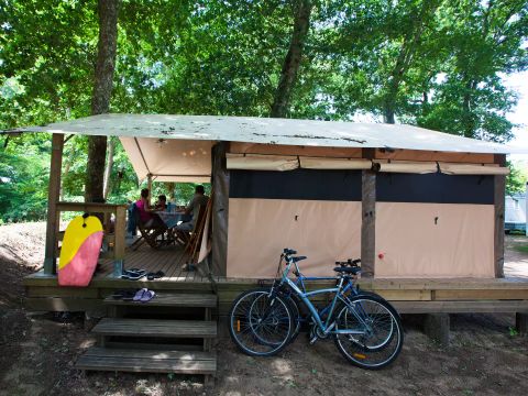 TENTE TOILE ET BOIS 4 personnes - Eco (sans sanitaires)