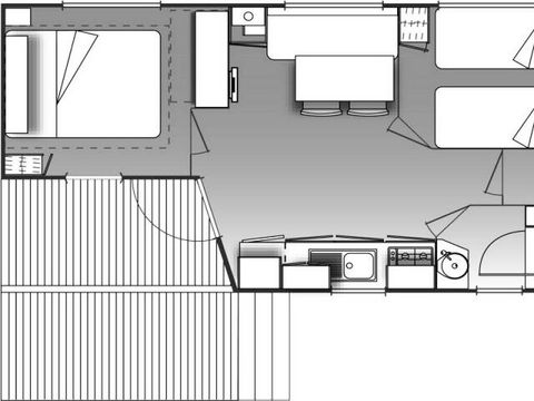 MOBILHOME 4 personnes - Confort Plus 3 Pièces 4 Personnes