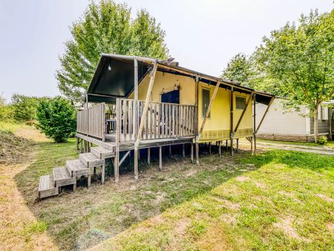 TENTE TOILE ET BOIS 4 personnes - Tente Safari Confort 3 pièces 4 personnes