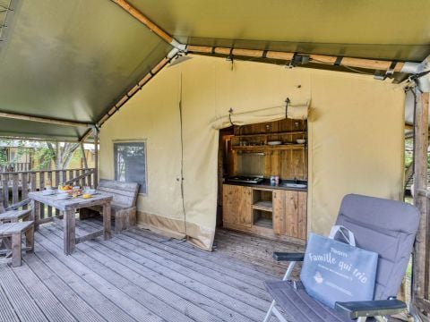 CANVAS AND WOOD TENT 4 people - Safari Tent Comfort 3 rooms 4 persons