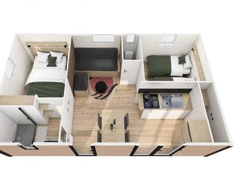 MOBILHOME 4 personnes - Confort+ 2 Chambres 4 Personnes