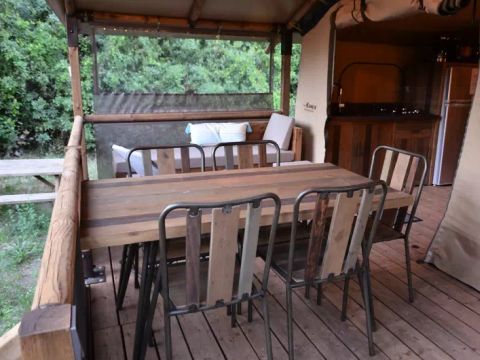 CANVAS AND WOOD TENT 5 people - Premium Lodge 3 Rooms 5 Persons