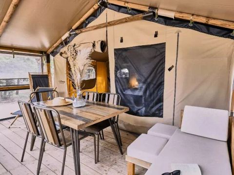 CANVAS AND WOOD TENT 5 people - Lodge Comfort 3 Rooms 5 Persons Without Sanitary Facilities