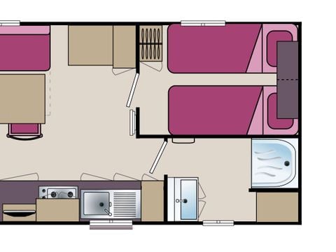 MOBILE HOME 6 people - Comfort (pond side)