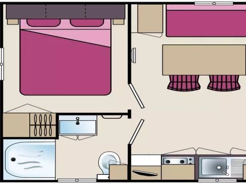 MOBILE HOME 2 people - Eco 2 Rooms 2 People