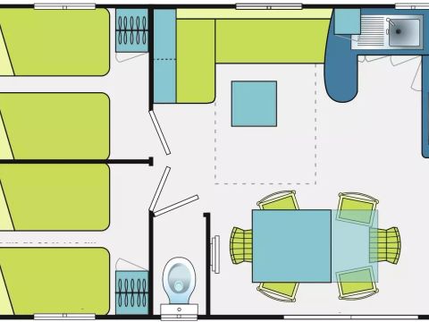 MOBILE HOME 8 people - Premium 4 rooms 8 persons Côté Camping